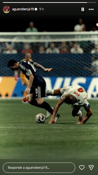 La foto que publicó Benjamín Agüero luego de que Harry Kane ganara el Balón de Oro (Foto: Instagram @aguerobenja19)