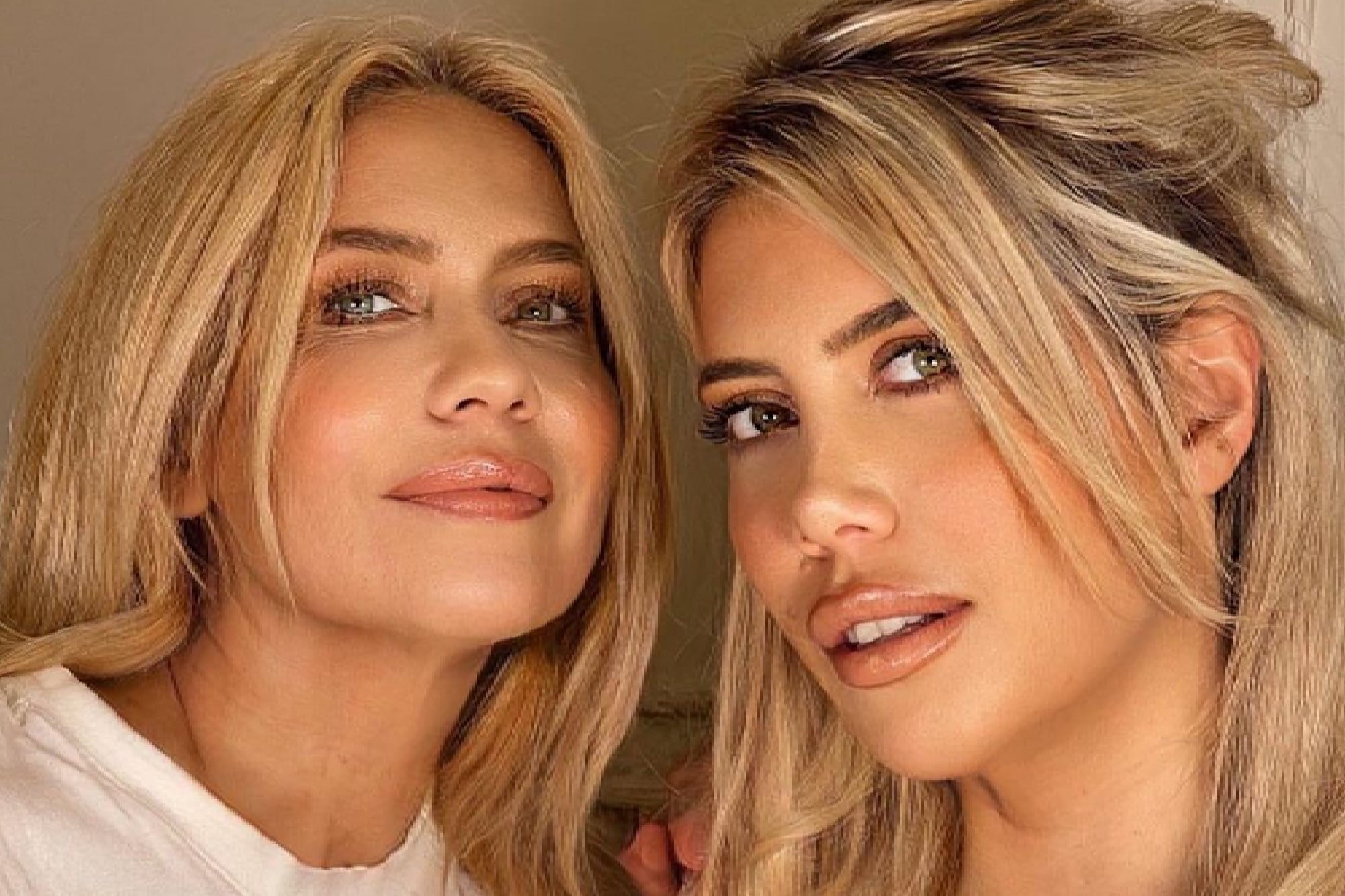 Nora Colosimo junto a su hija mayor Wanda Nara