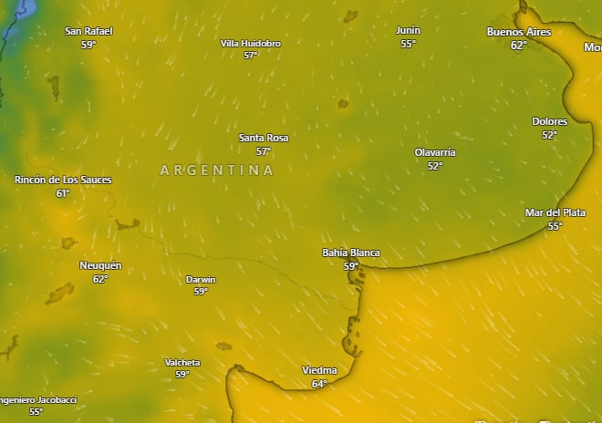 Hay alerta amarilla por vientos para este viernes 10 de abril: las provincias afectadas