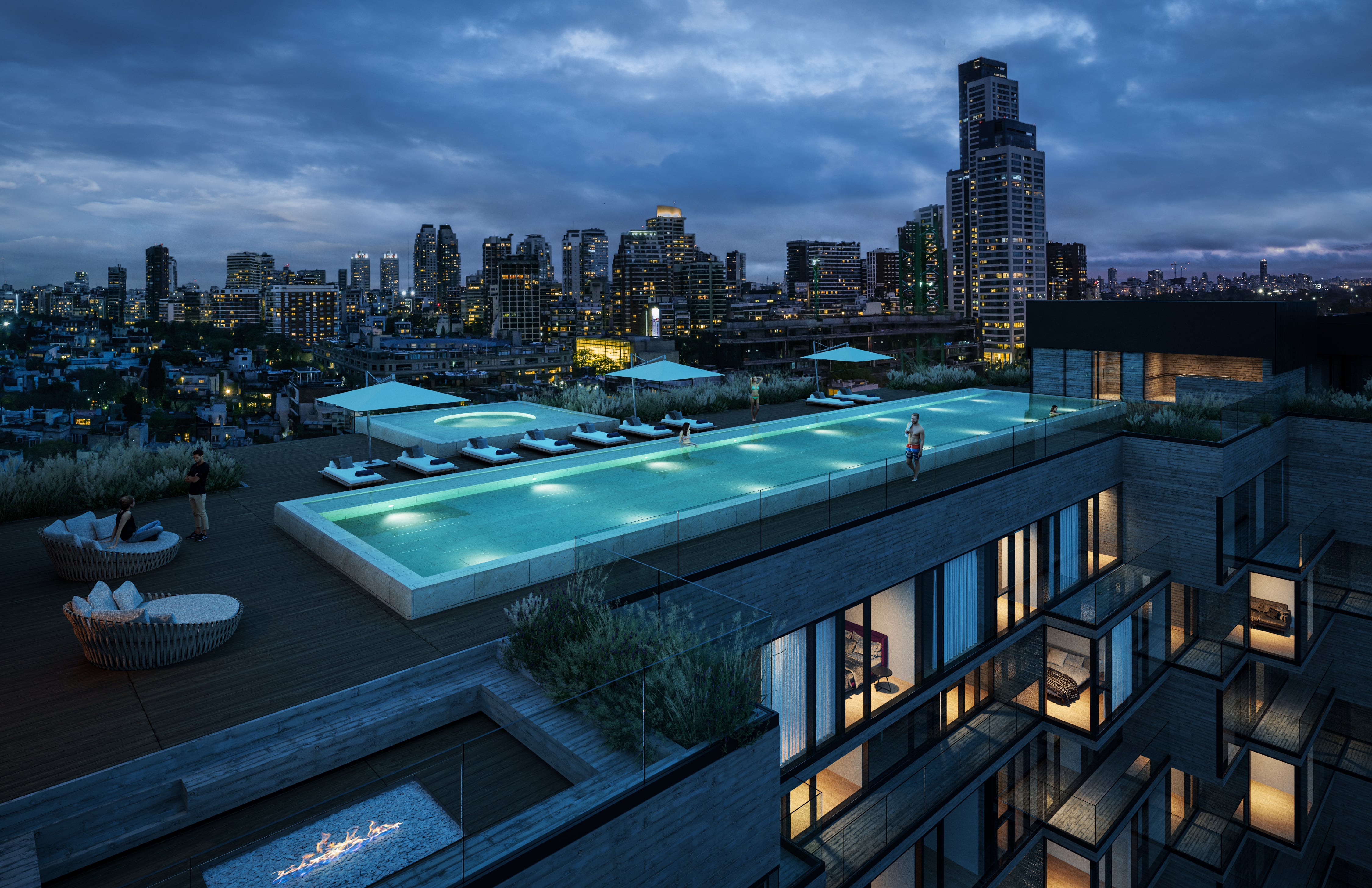 Construyen un edificio “distinto” en Barrio Parque que revolucionará el mercado de proyectos inmobiliarios de lujo 9 De las tres piscinas que tiene el proyecto, dos de ellas estarán intervenidas de forma artística