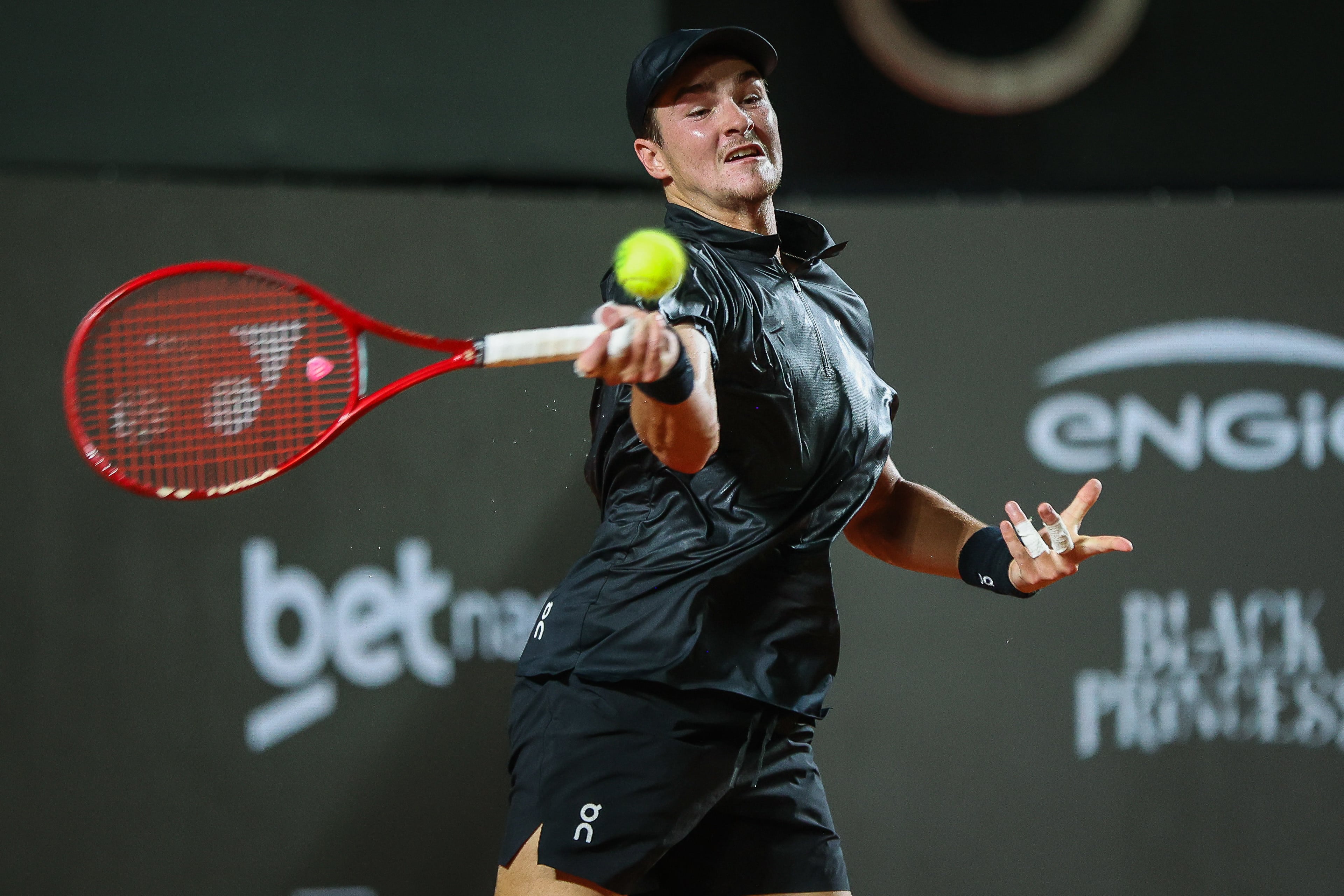 Fonseca, en el Río Open: con 19 años y bien protegido por su grupo, está en un proceso de perfeccionamiento del juego, el físico y la mente