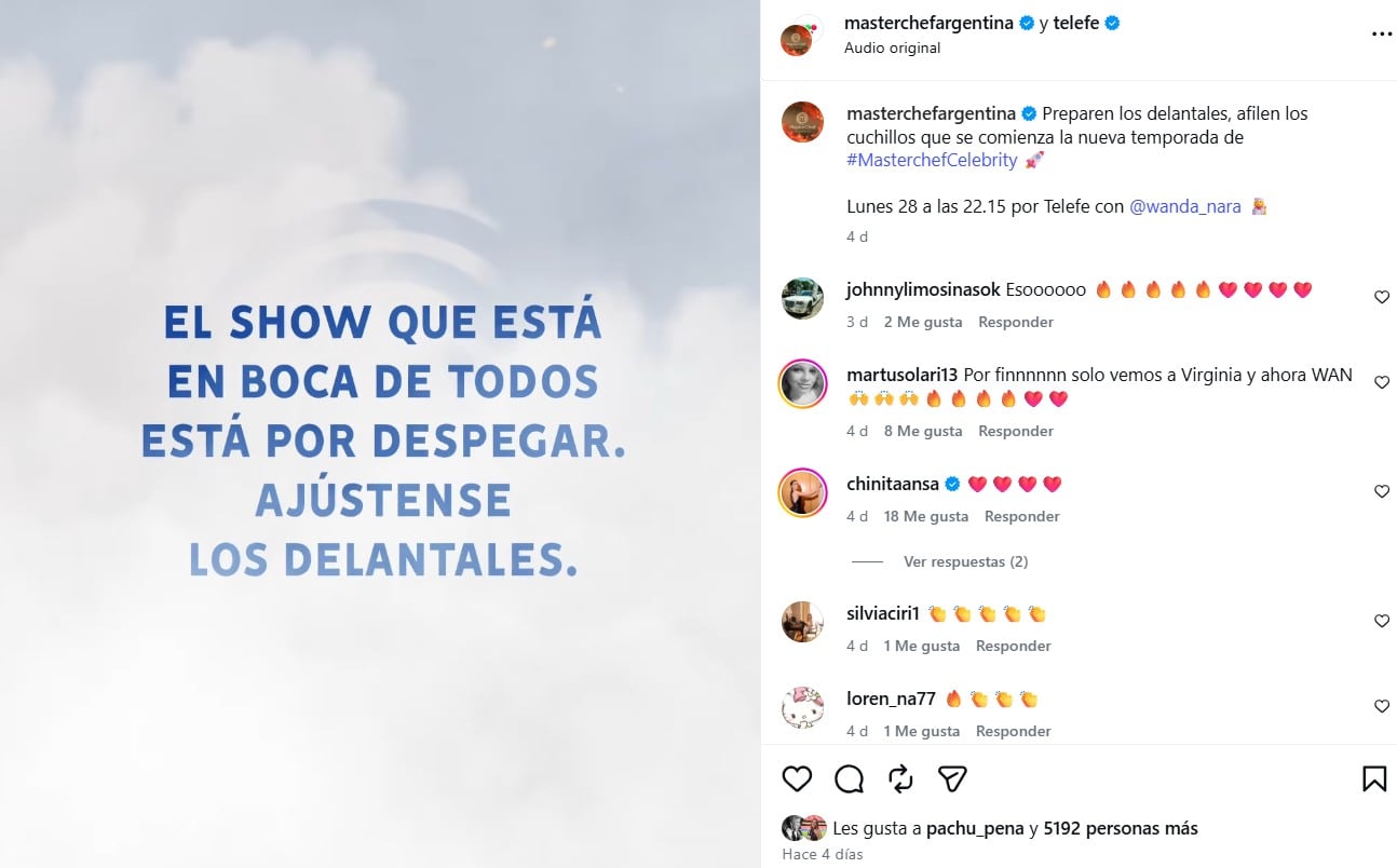 MasterChef Celebrity comienza el lunes 28 por Telefe