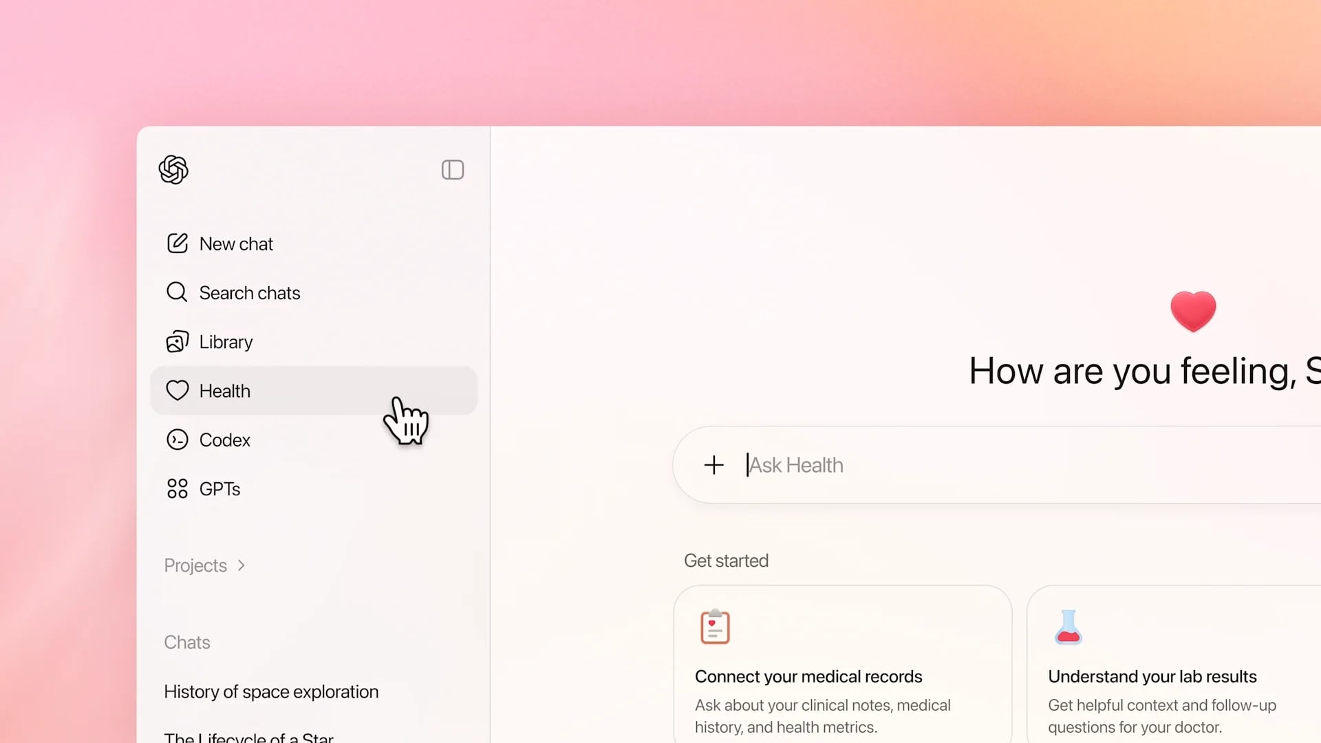 Health es una nueva función de ChatGPT, que busca ayudar a los usuarios con la interpretación de análisis médicos, la explicación de enfermedades y la sugerencia de temas para hablar con los médicos