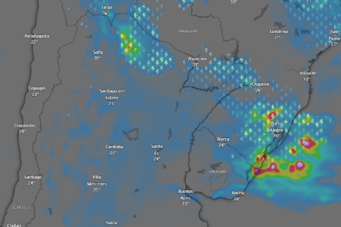 Hay alerta amarilla por tormentas para este sábado 7 de marzo: las provincias afectadas