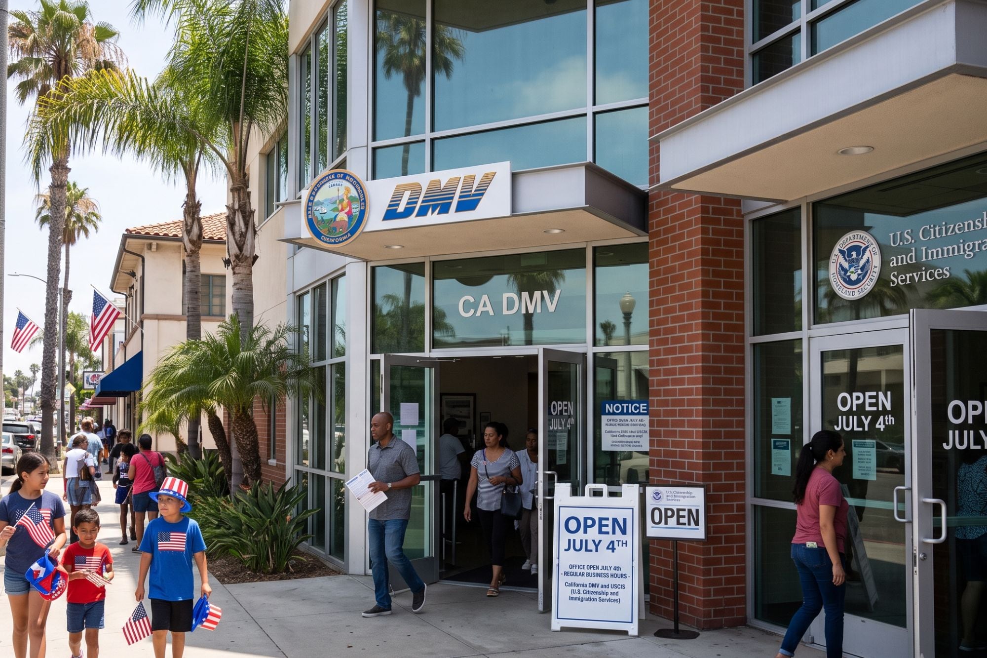 DMV y Uscis en California: los horarios especiales por el feriado del 4 de julio