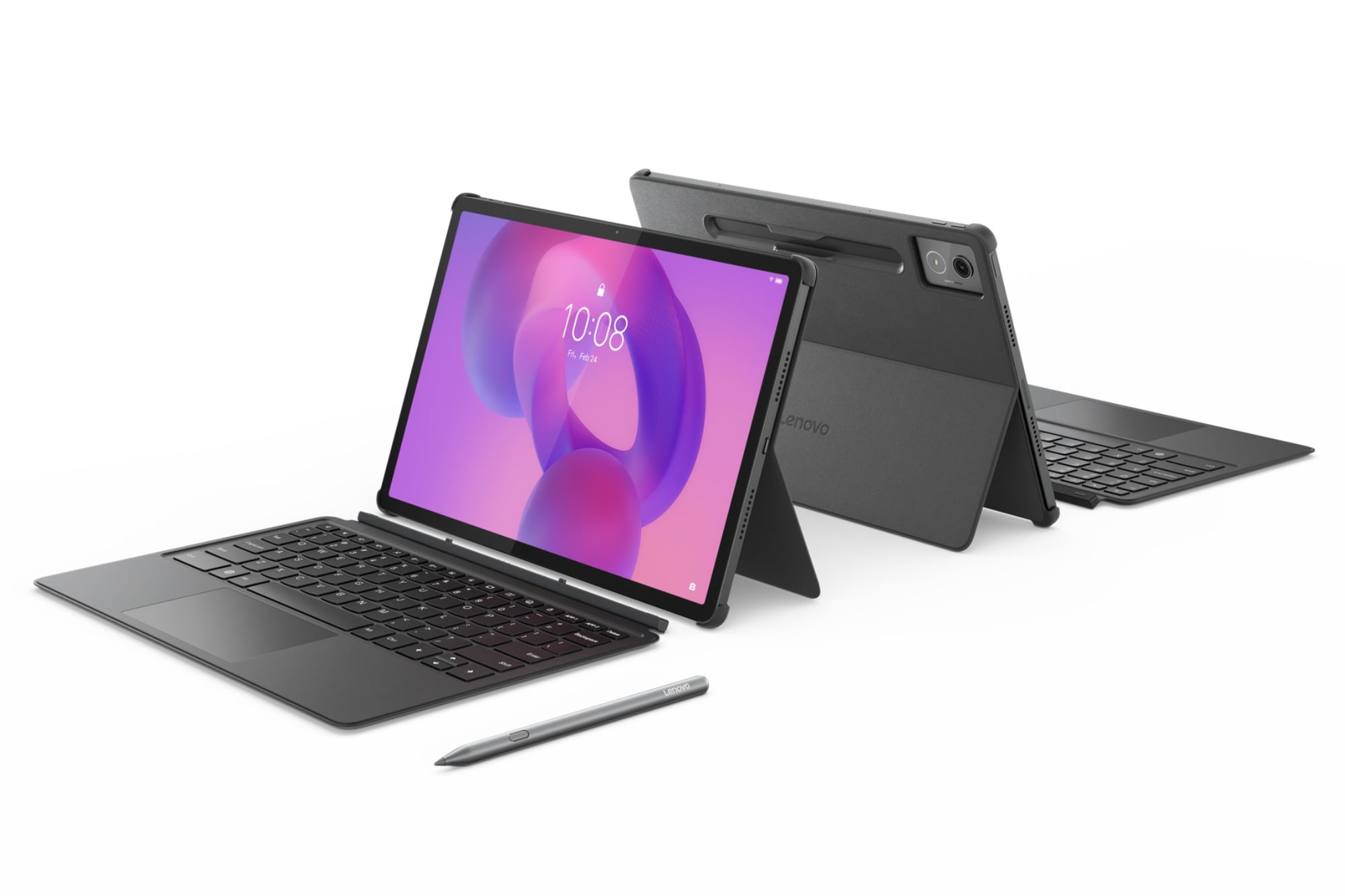 La Lenovo Idea Tab Pro se vende en el país con una funda con un pie, un teclado, un lápiz y unos auriculares inalámbricos