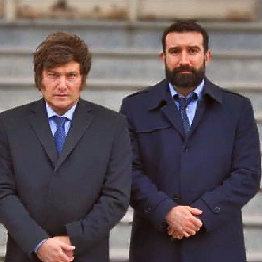 Javier Milei y Francisco Oneto, su abogado