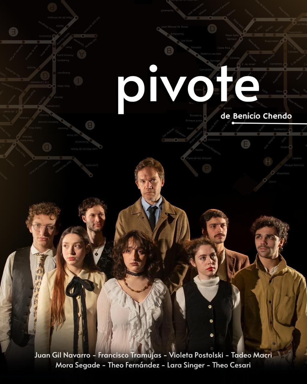 El elenco de Pivote (Foto: Benicio Chendo)
