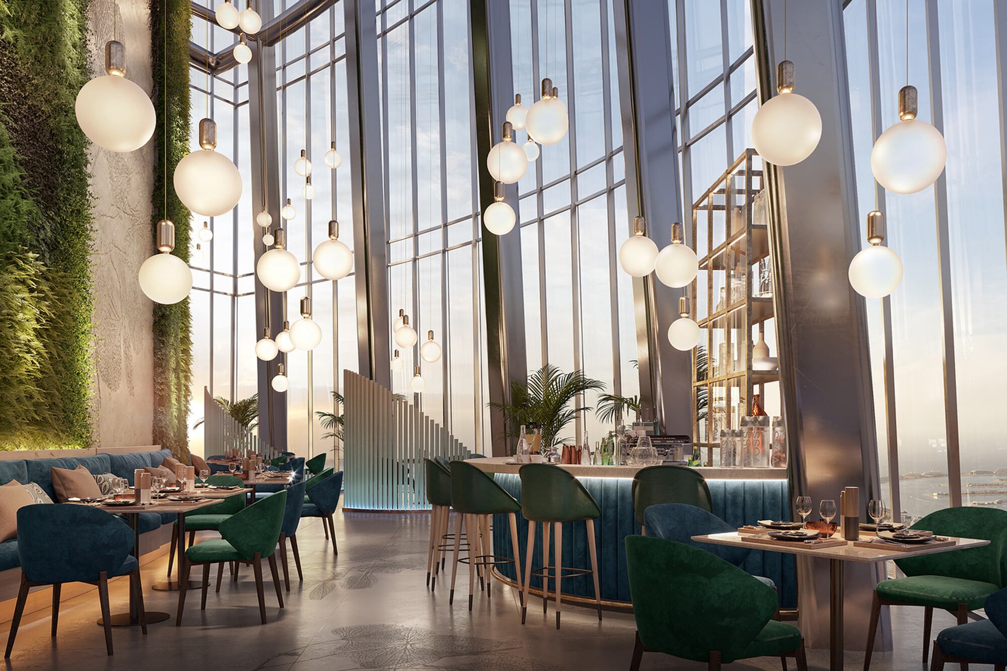 Uno de los restaurantes del hotel Ciel, que ofrecerá gastronomía de alta gama y vistas privilegiadas de la ciudad