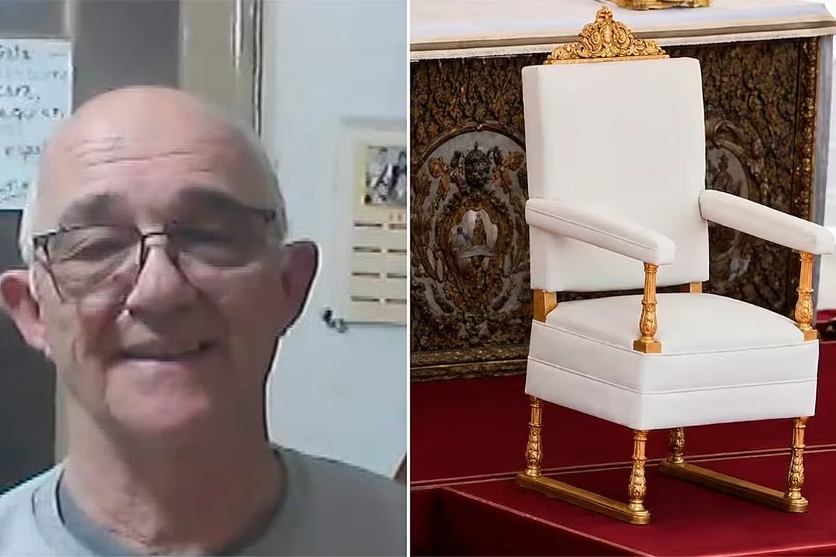 Madera, pana blanca y detalles dorados: así es el sillón que usará el Papa en la Argentina y que ya se fabrica en el interior del país
