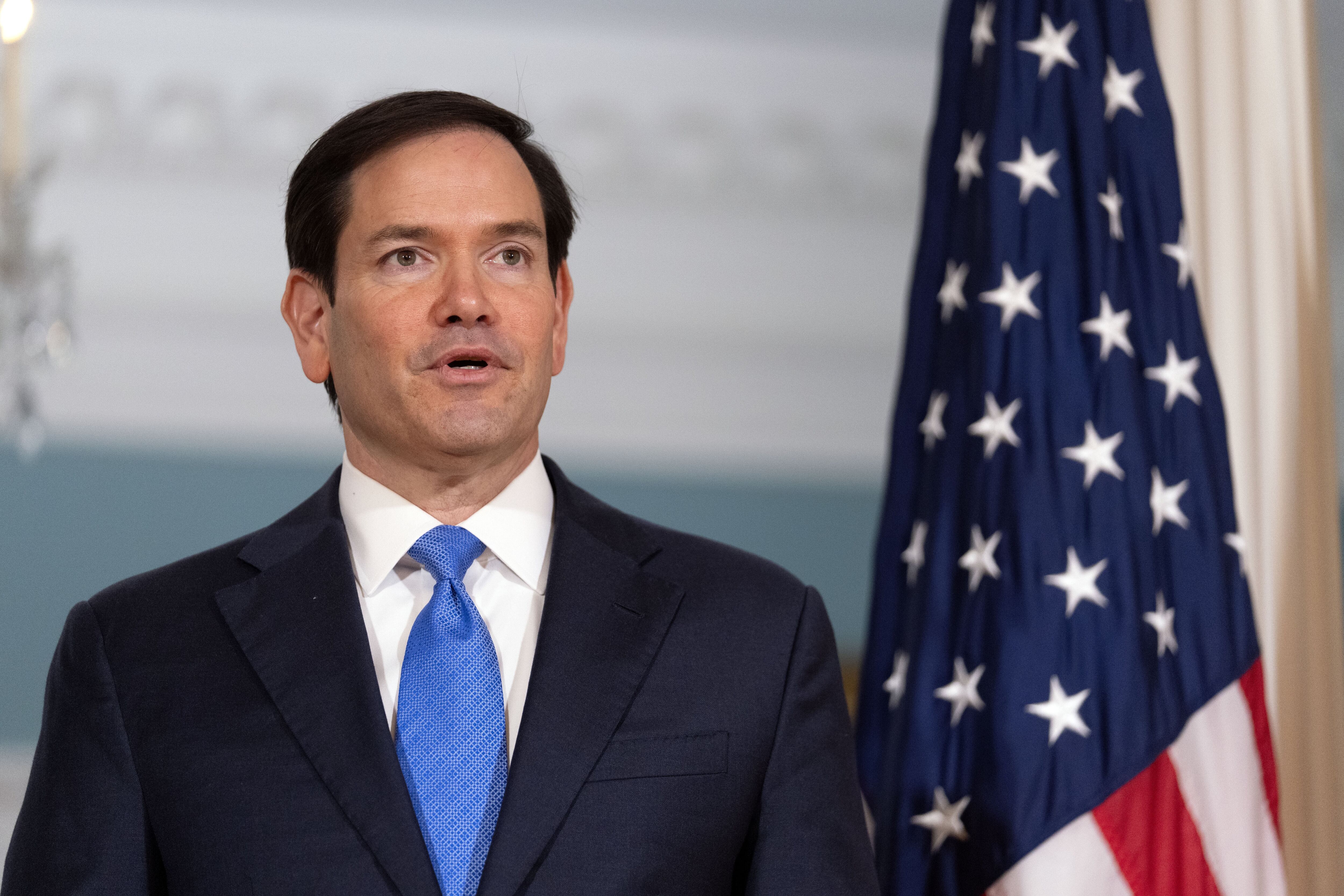 Marco Rubio, afirmó que los cárteles de droga latinoamericanos representan “una amenaza directa para la seguridad nacional de Estados Unidos”. (AP Photo/Mark Schiefelbein)