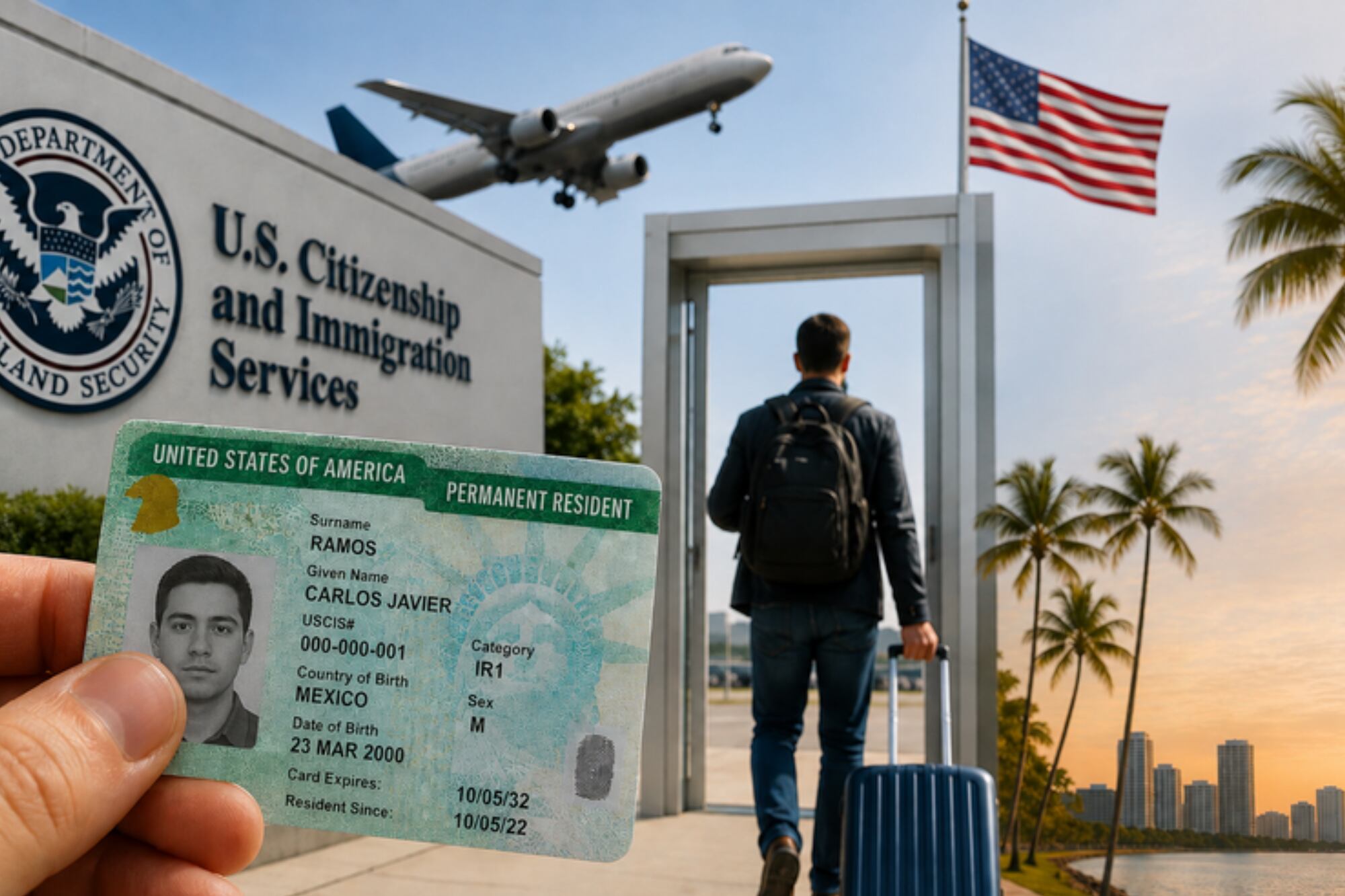 Green card en Florida: los casos migratorios en los que Uscis pedirá salir de EE.UU.