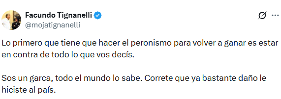 El exabrupto de Tignanelli