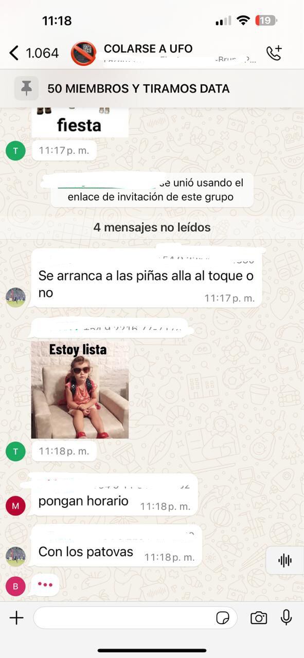 Los chats del grupo de Whatsapp donde planeaban las avalanchas