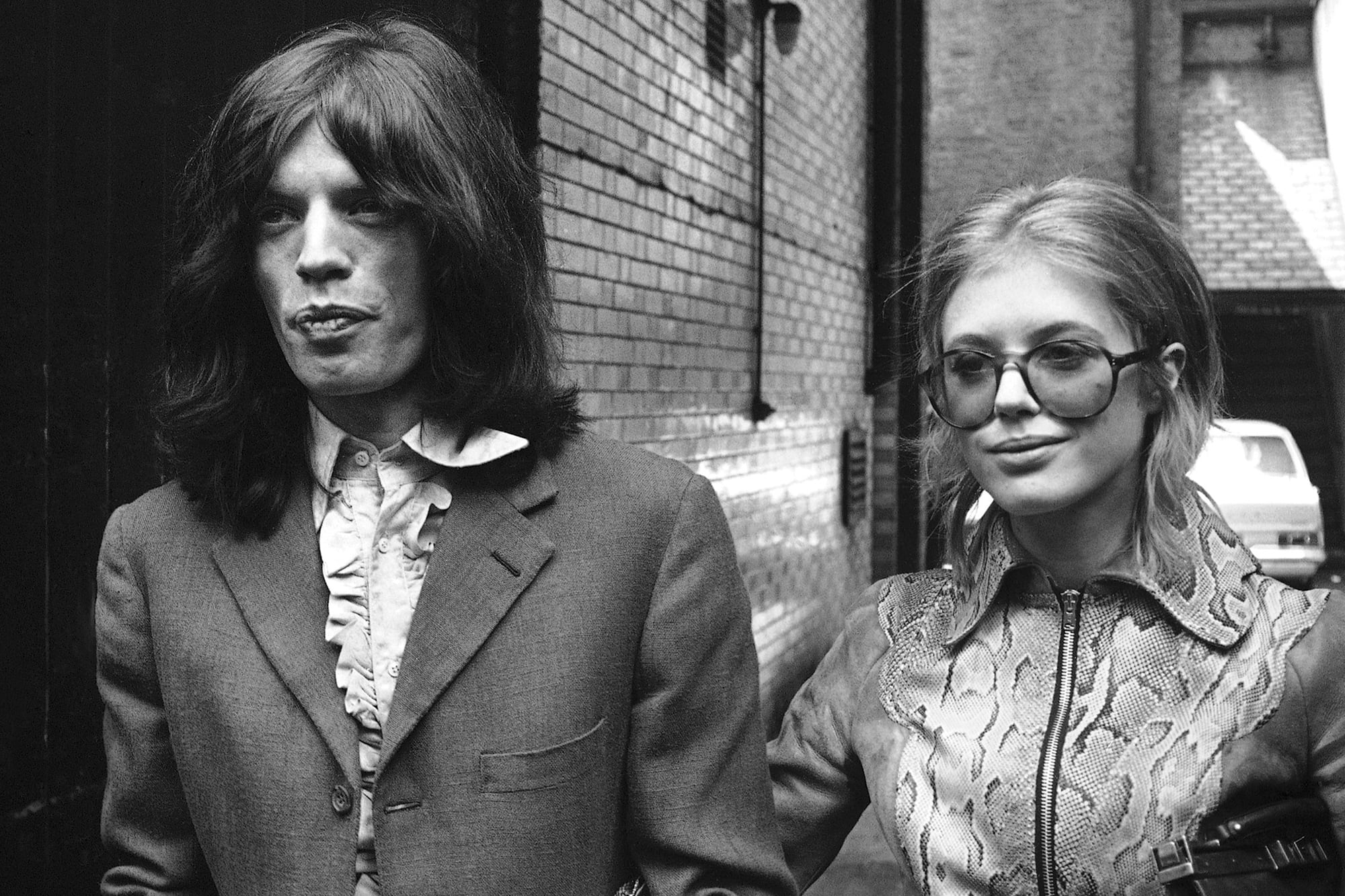 Mick Jagger junto a Marianne Faithfull en 1969