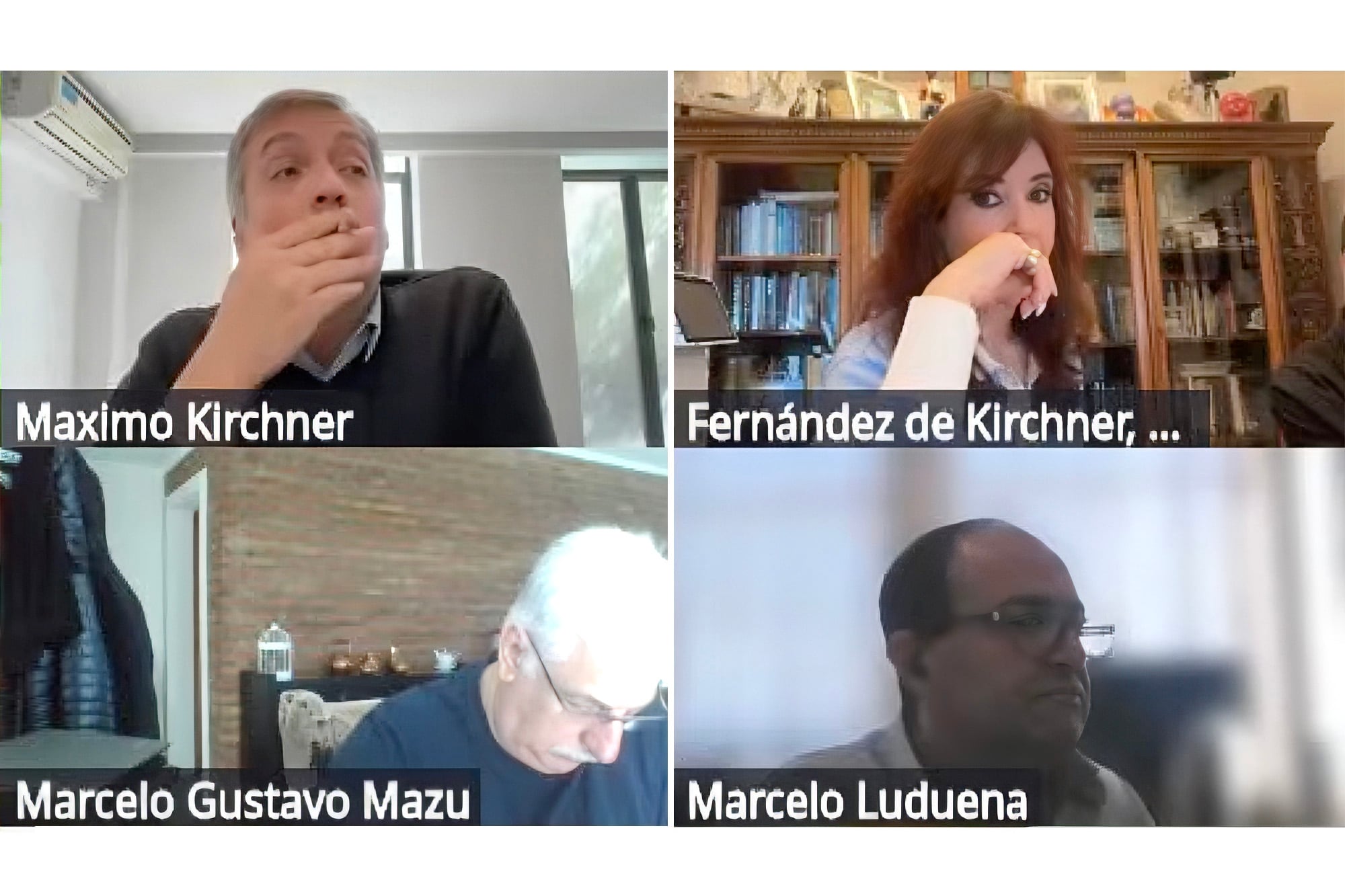 Máximo y Cristina Kirchner, en el comienzo del juicio de Hotesur-Los Sauces
