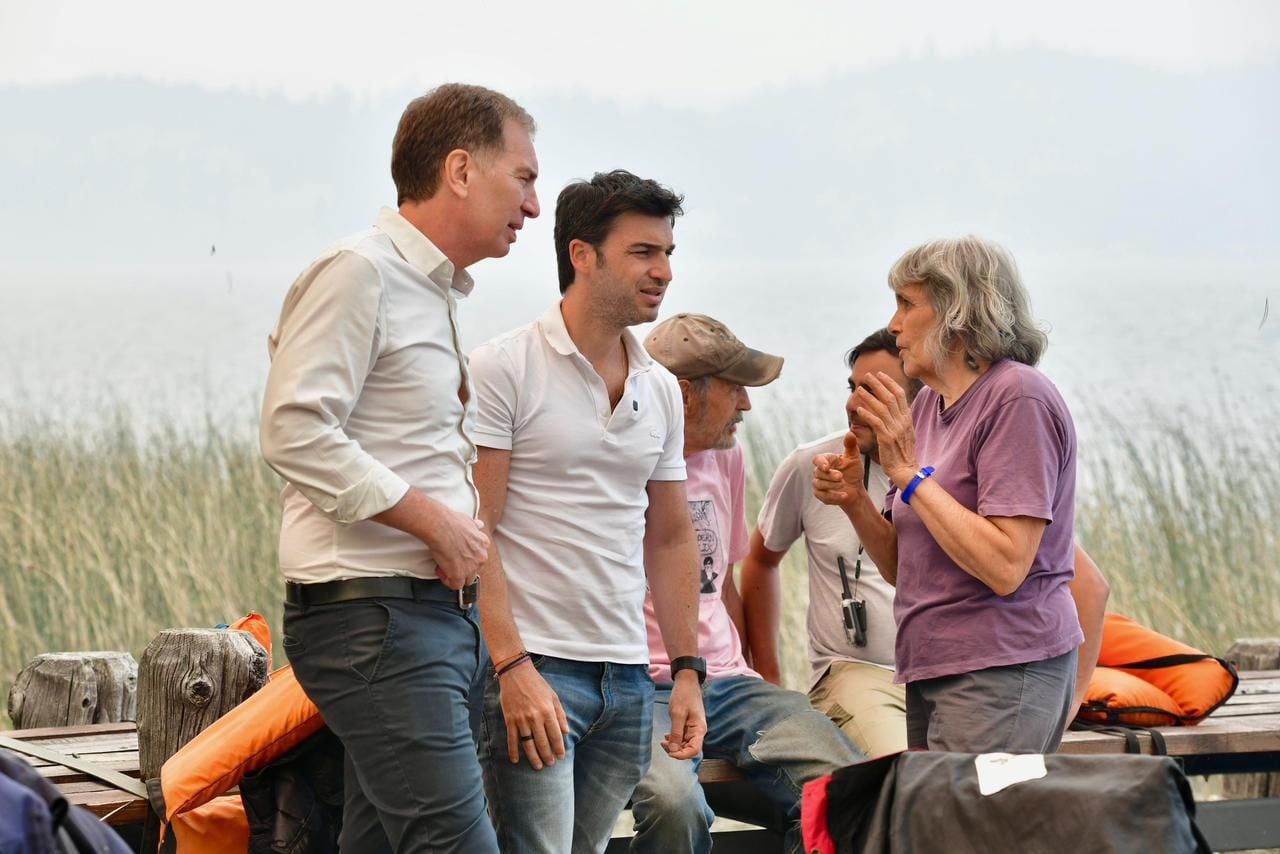 Santilli visitó Chubut y recorrió junto a Torres las áreas afectadas por los incendios