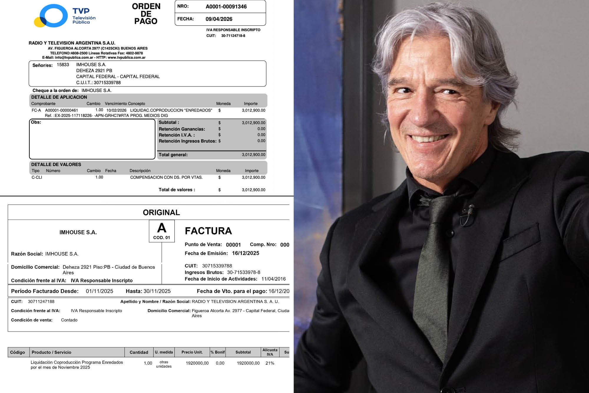 Las órdenes de pago y las facturas de Imhouse