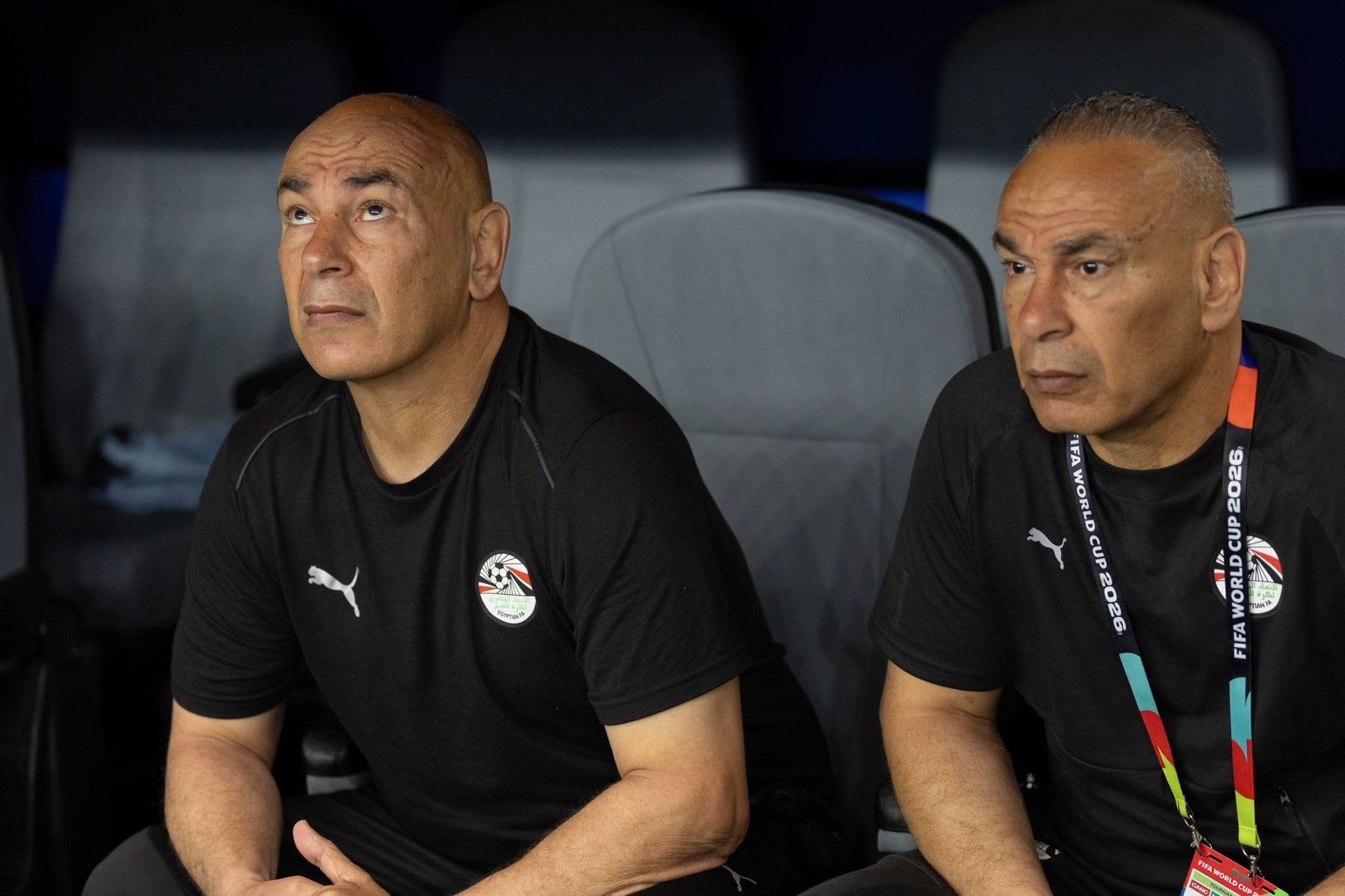 El entrenador de Egipto, Hossam Hassan junto a su hermano Ibrahim; una pareja técnica que quiere dar el gran golpe. Photo: Daniel Mcgregor-Huyer/ZUMA Press Wire/dpa
