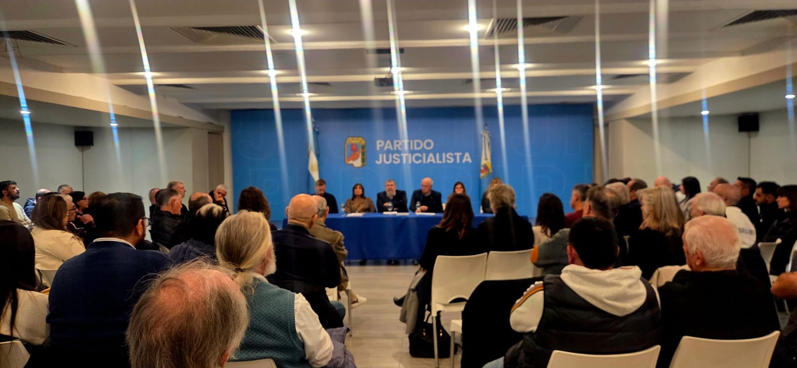 José Mayans, Oscar Parrilli, Teresa García y Federico Otermin, entre otros, ayer en el PJ