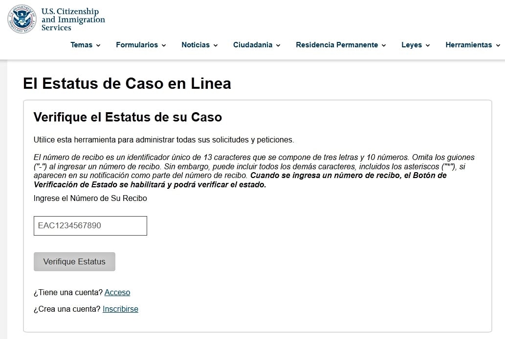 El Uscis tiene una herramienta en línea para verificar las últimas acciones de un trámite
