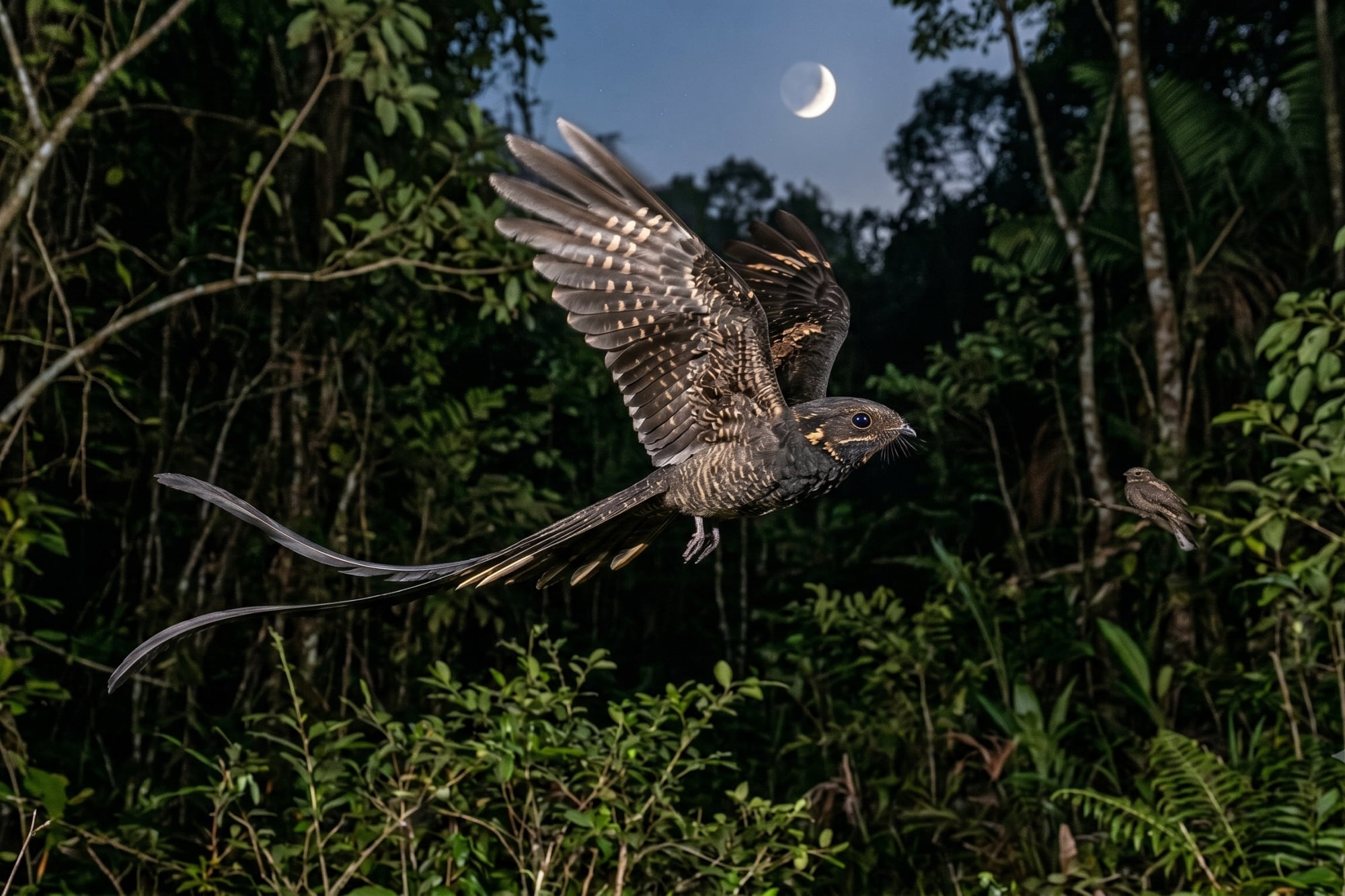 Un pájaro nocturno hace ruidos explosivos chocando los huesos de sus alas para atraer a sus parejas
