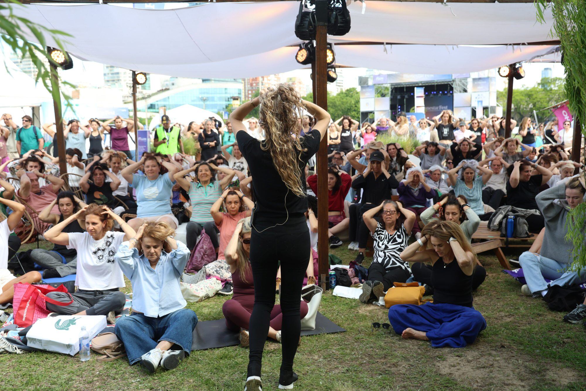 En el espacio chill, los asistentes se relajaron