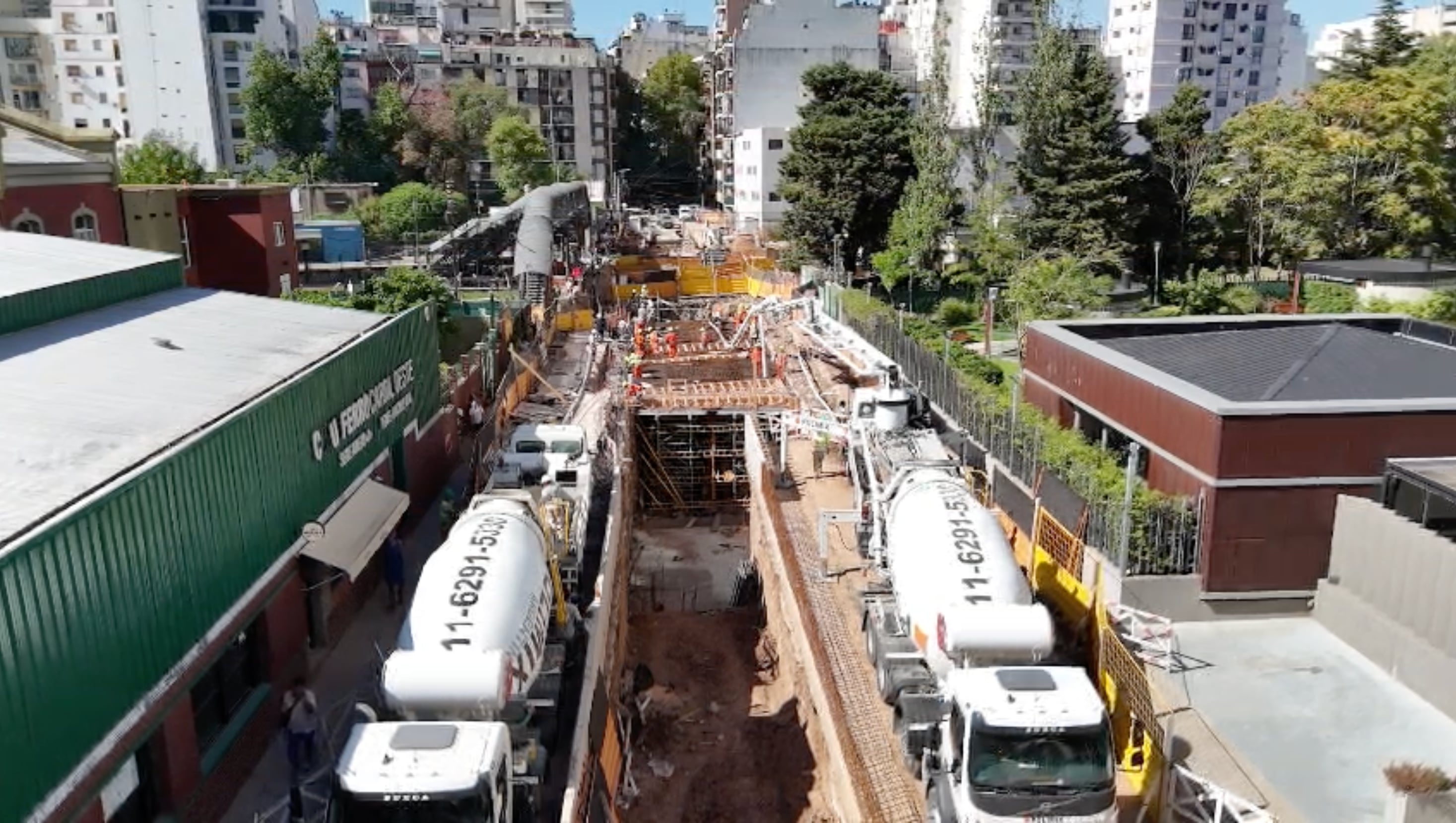 Servicio reducido: avanza la construcción de pasos bajo nivel del tren Sarmiento en dos barrios porteños