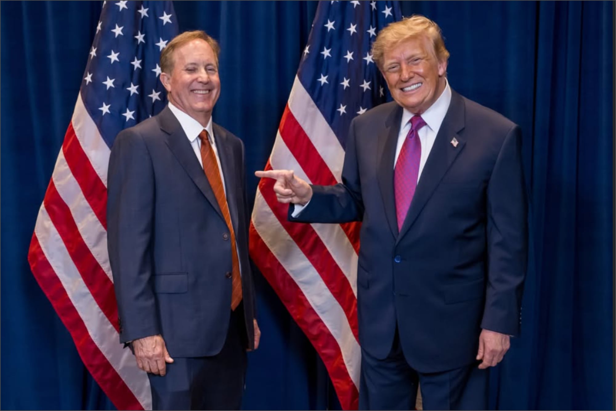 El presidente Trump respaldó públicamente al fiscal general de Texas, Ken Paxton, en su carrera para conseguir un escaño en el Senado de EE.UU.