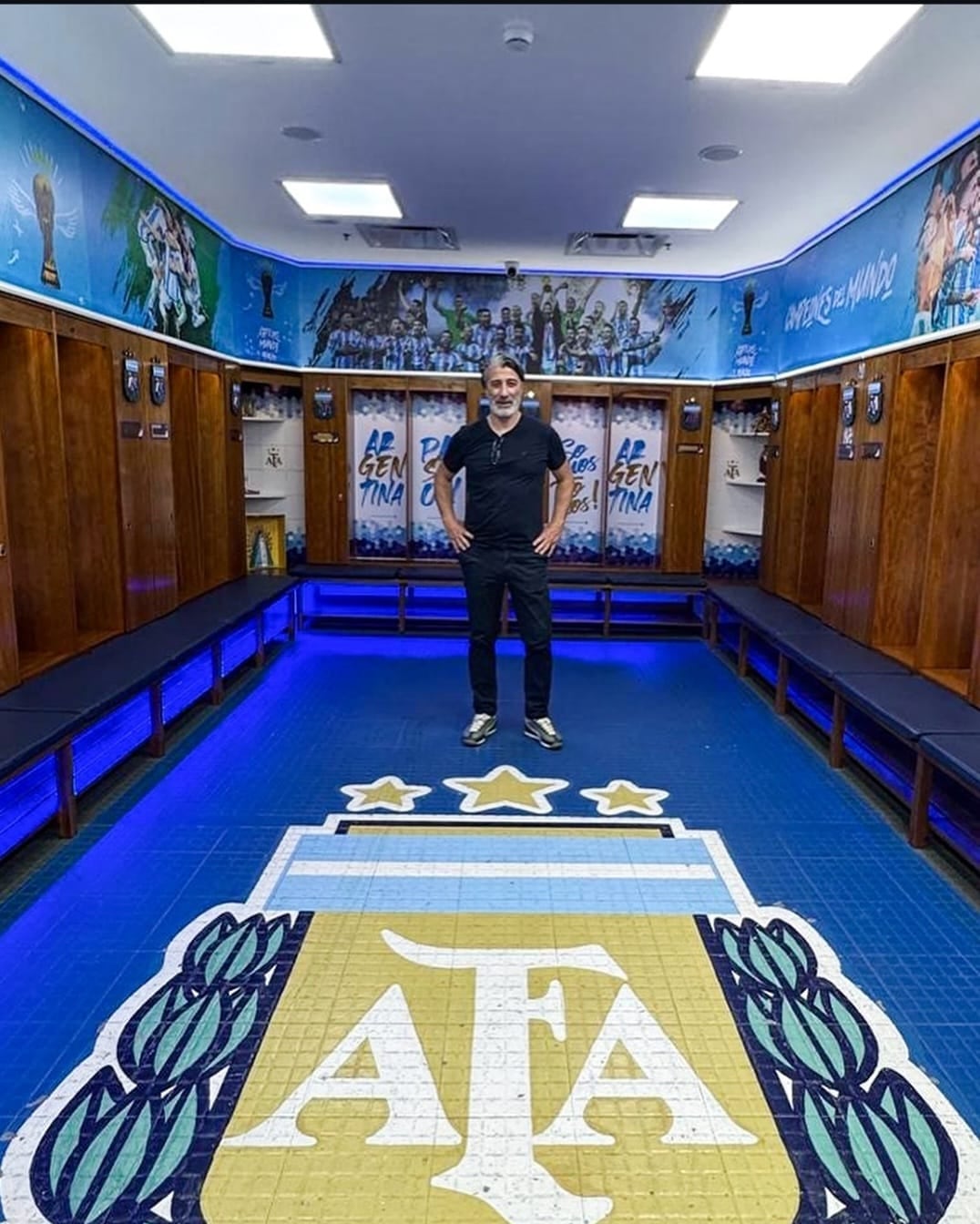 También visitó el predio de AFA, Lionel Andrés Messi, en Ezeiza.