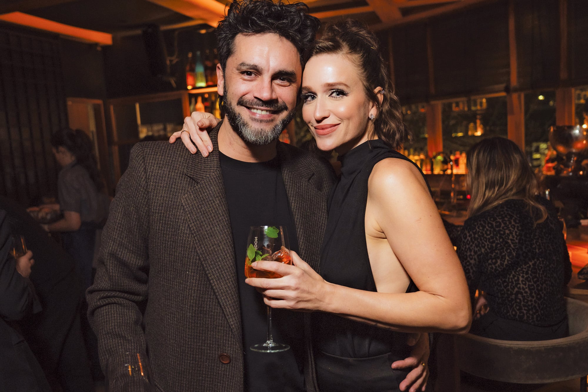 La cumpleañera junto a su pareja, Gonzalo Heredia