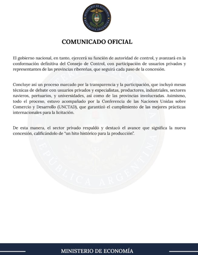 La segunda parte del comunicado