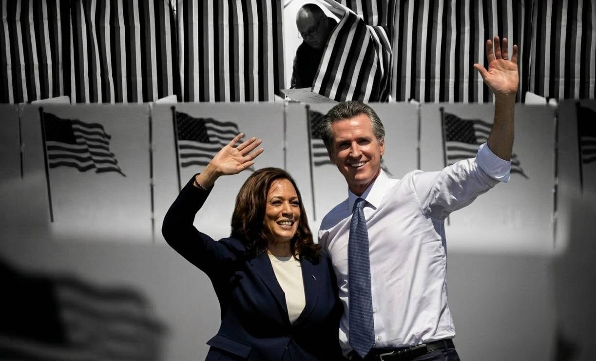 Las encuestas ubican a Harris por encima de Newsom