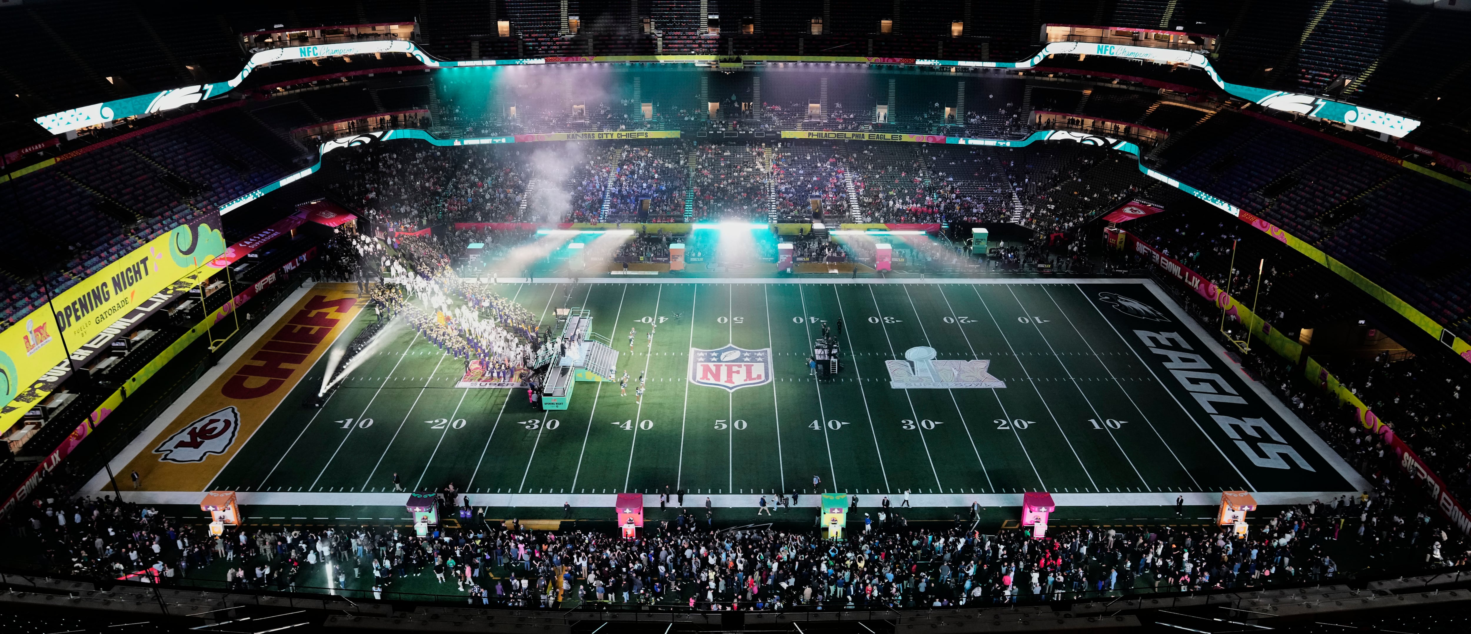 El Super Bowl 2025 se desarrolla en el Superdome de Nueva Orleans