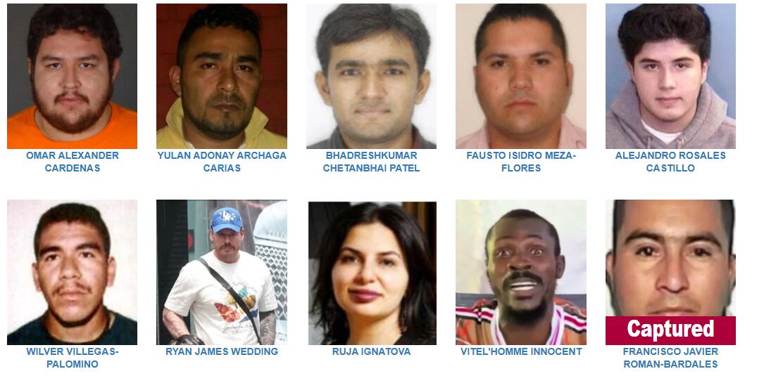 El FBI mantiene una lista activa de los diez fugitivos más buscados desde 1950 como parte de sus estrategias de cooperación internacional