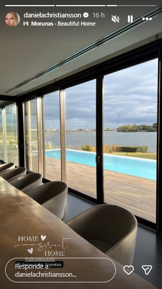 Así es el comedor de la nueva casa de Maxi López y Daniela Christiansson en Nordelta (Foto: Instagram @danielachristiansson)