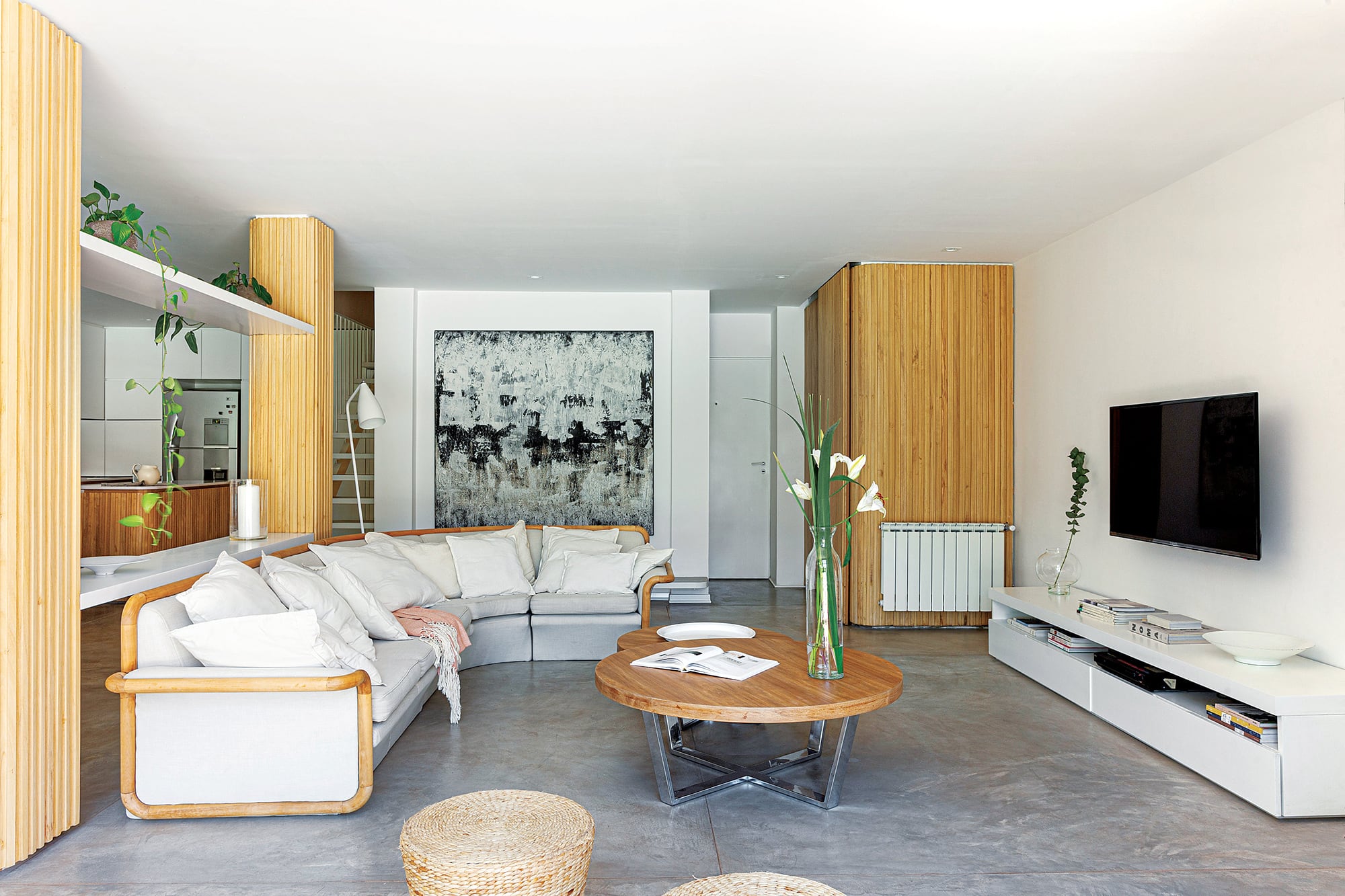 Para la planta baja se mantuvieron tonalidades claras