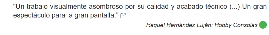 Algunas de las críticas que recibió de parte de especialistas (Foto: Captura FilmAffinity)