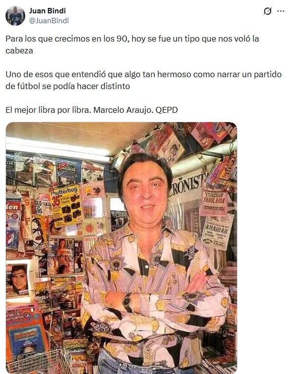 El recuerdo de los usuarios sobre la labor de Marcelo Araujo