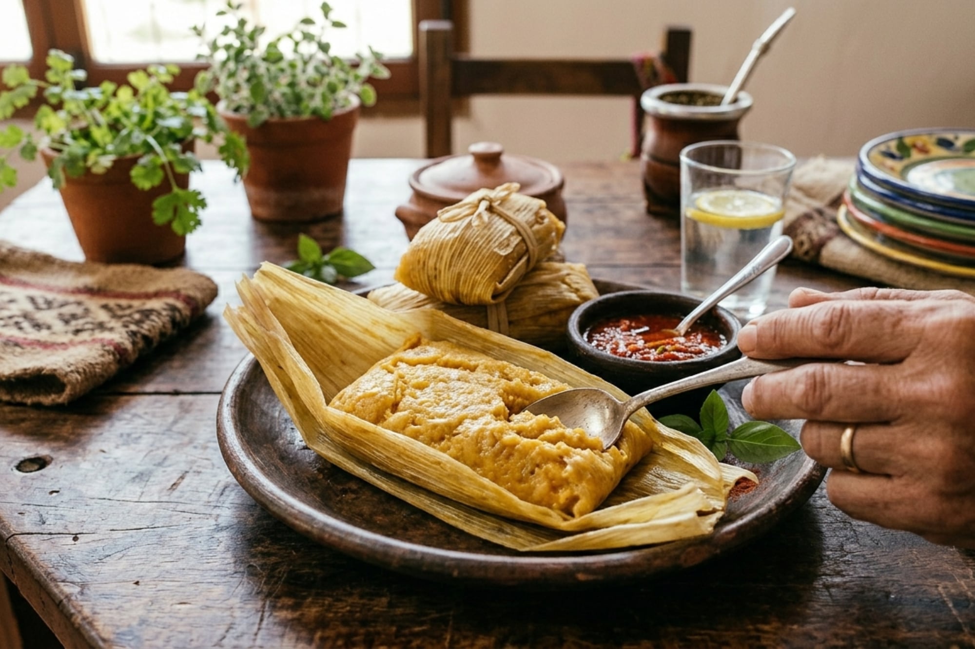 La humita rellena es un plato típico del norte argentino que se consume en los días patrios