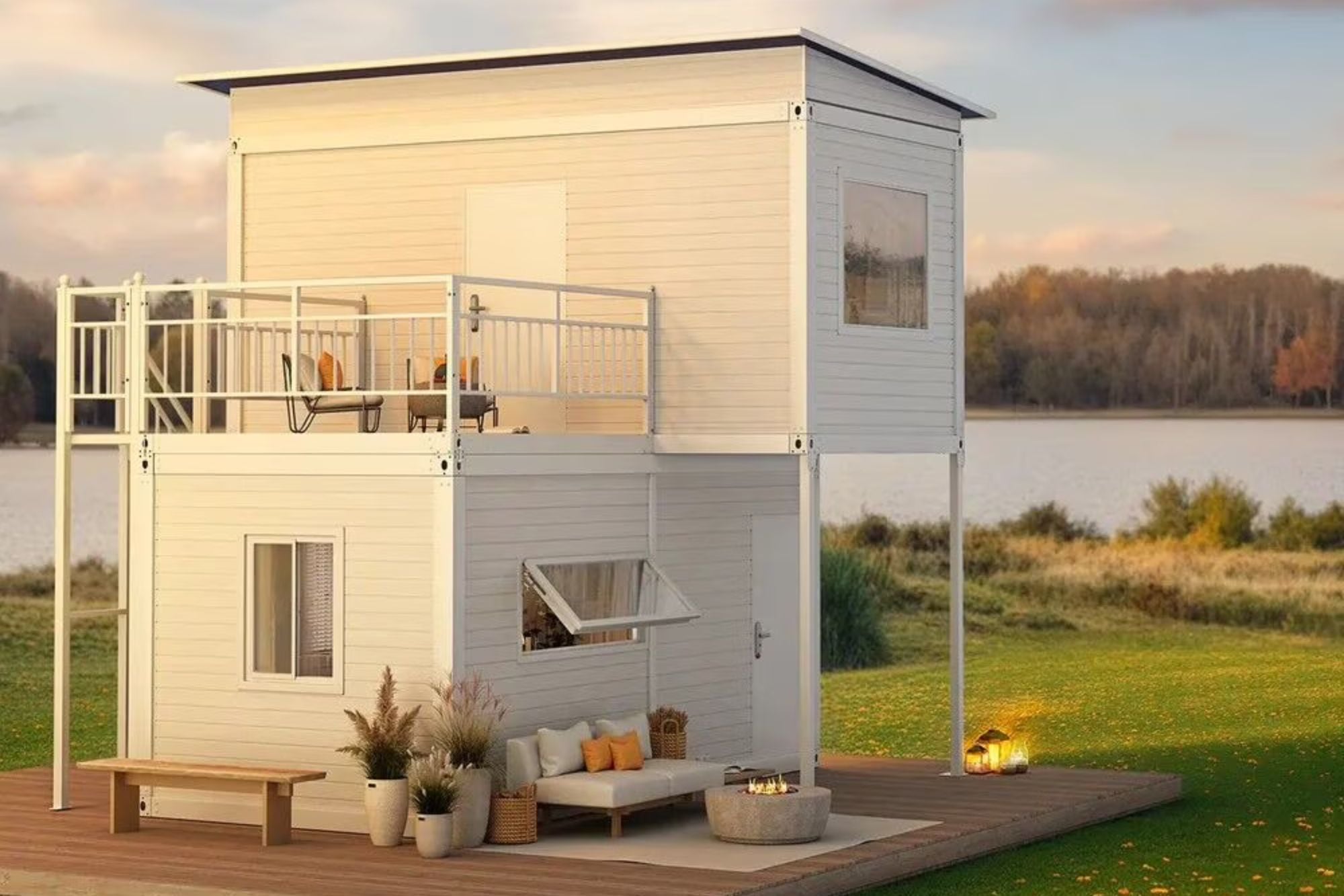 Walmart tiene una casa prefabricada que se instala en 5 días: es de dos pisos y con terraza por menos de US$30 mil