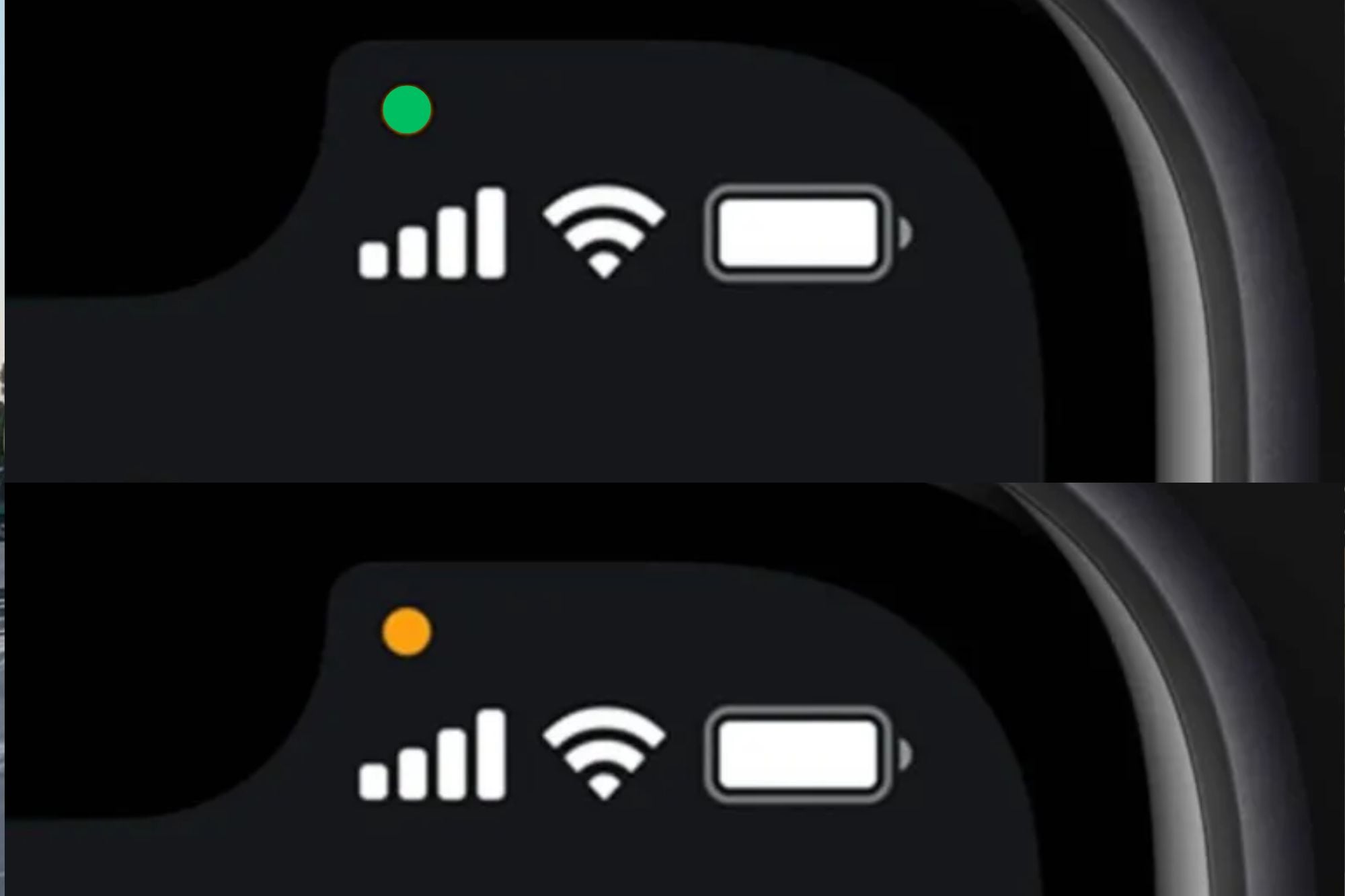 Qué significan los puntos de colores en el iPhone