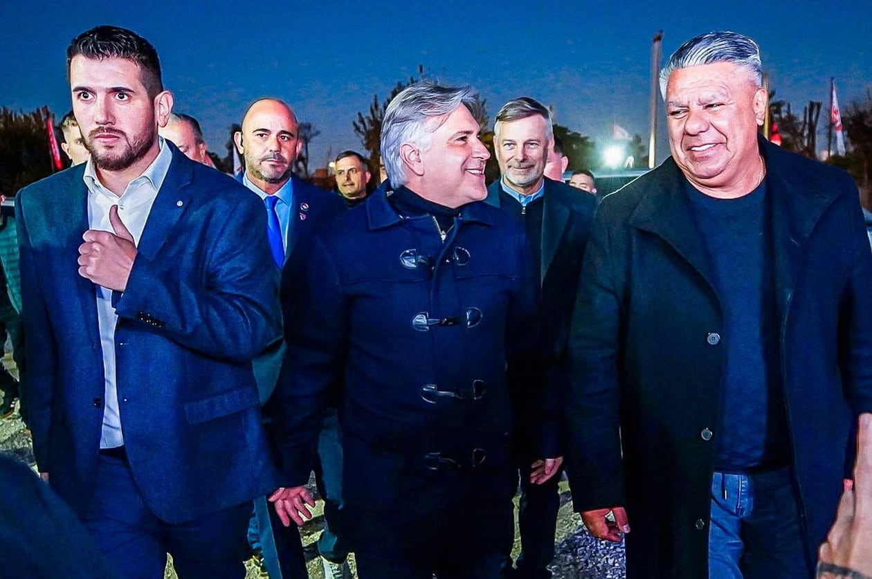 Juan Manuel Cavagliatto, Martín Llaryora (gobernador de Córdoba) y Claudio