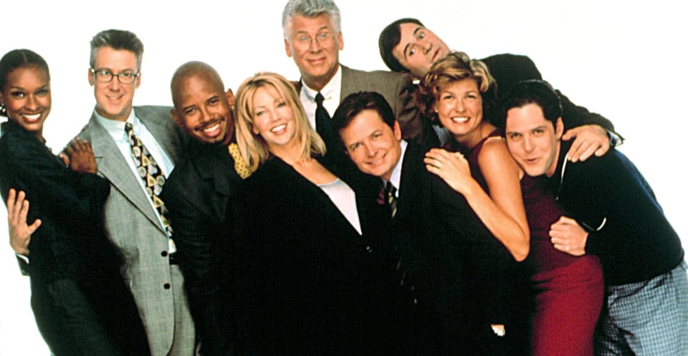 El elenco de las primeras temporadas de la recordada serie Spin City