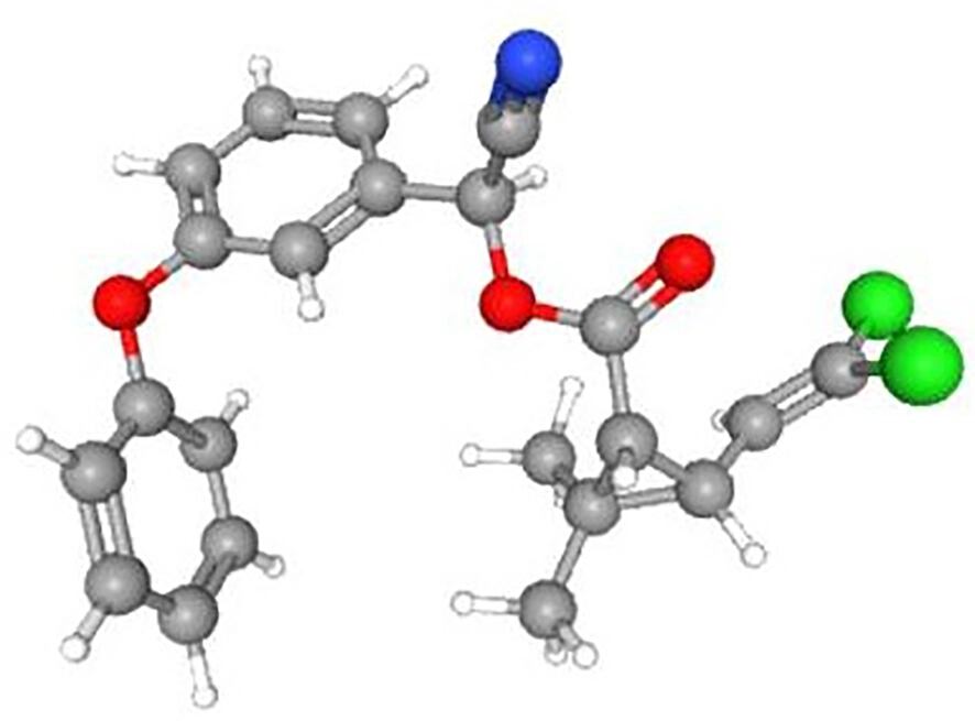Conformación tridimensional de α-cipermetrina
