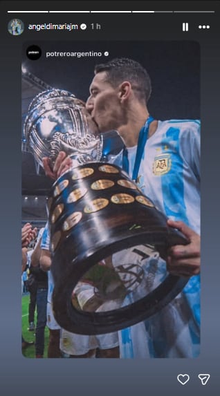 Ángel Di María recordó el triunfo en la Copa América 2021 (Foto: Instagram @angeldimariajm)
