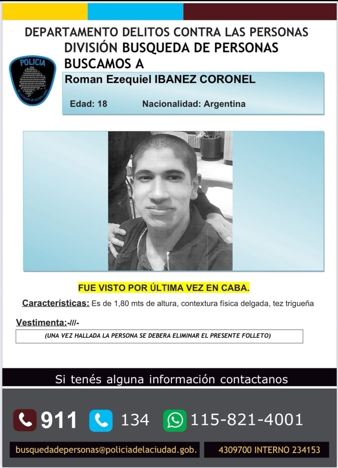 La búsqueda del joven
