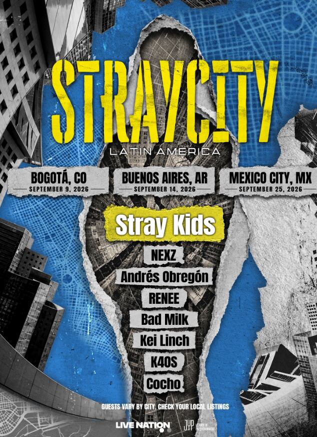 Stray Kids se presentará en Argentina el 14 de septiembre (Foto: Instagram/@livenation.kpop)
