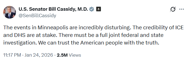 El reclamo del representante Bill Cassidy