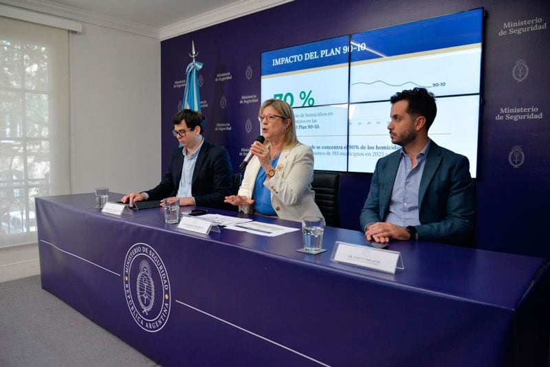 La ministra de Seguridad Nacional, Alejandra Monteoliva, presentó datos de la estadística criminal de 2025